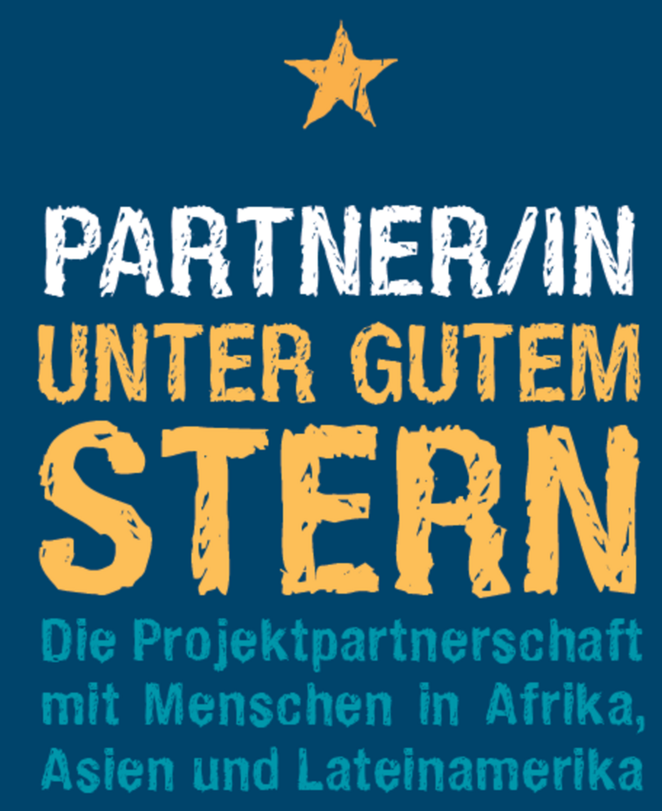 Logo: PARTNER/IN UNTER GUTEM STERN Die Projektpartnerschaft mit Menschen in Afrika, Asien und Lateinamerika.